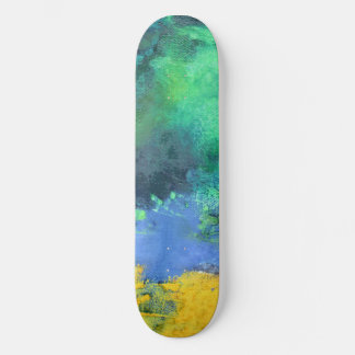 Emerald Ocean Aquamarine Abstract Skateboard