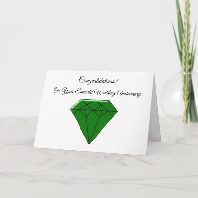 Emerald Personalised 55th Wedding Anniversary Card (Front)