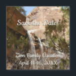 Emerald Pool Falls I from Zion National Park<br><div class="desc">One of the famous sights of Zion National Park is the series of Emerald Pools. This picture shows the waterfall which flows from the Middle Emerald Pool into the lower one. This is the first in a series of four landscapes. This photo is also featured as the widescreen wallpaper "Emerald...</div>