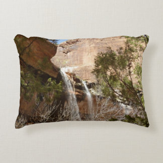 Emerald Pool Falls I from Zion National Park Decorative Cushion