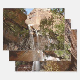 Emerald Pool Falls I from Zion National Park Wrapping Paper Sheet