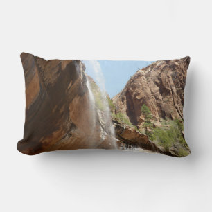 Emerald Pool Falls II from Zion National Park Lumbar Cushion