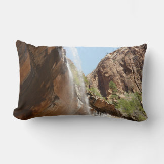 Emerald Pool Falls II from Zion National Park Lumbar Cushion