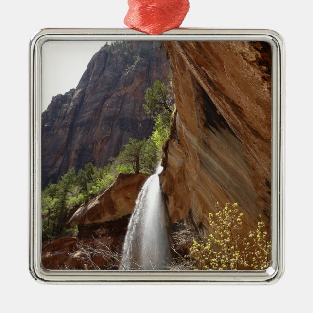 Emerald Pool Falls III from Zion National Park Metal Tree Decoration (Front)