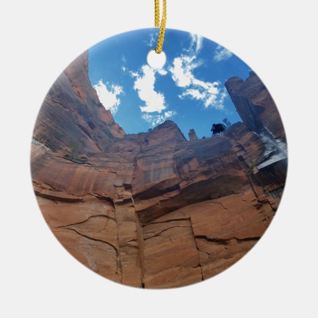 Emerald pools Weeping Rock Zion National Park Christmas Tree Decoration (Front)
