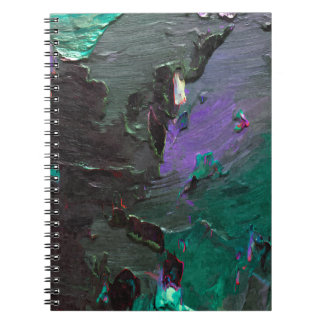 Emerald Purple Dark Abstract Texture Notebook