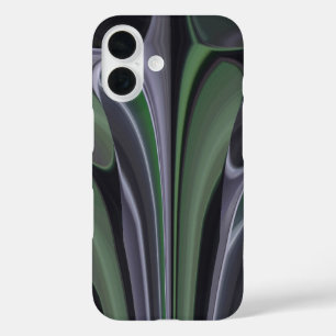 Emerald Radiance   Beautiful Green Aurora Texture  iPhone 16 Case