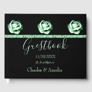 Emerald Rose Wedding Day Guestbook