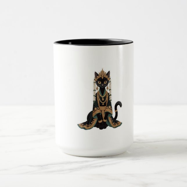 Emerald Royal Cat Empress Tote Bag Mug (Center)