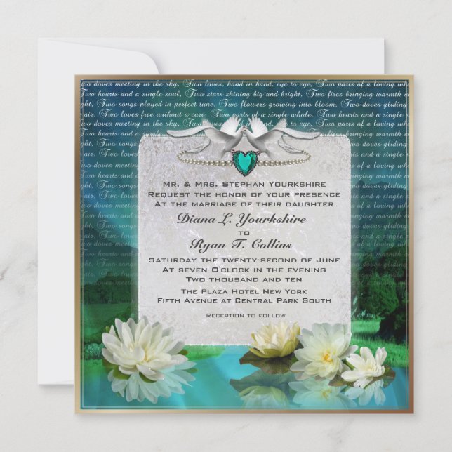 Emerald Sea Invitation (Front)