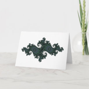 Emerald Seahorse Julia Greetings Card