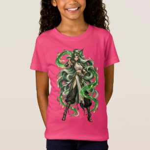 Emerald Serpent Goddess Fantasy T-Shirt
