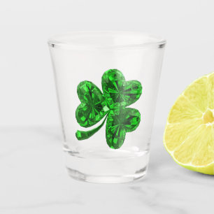 Emerald Shamrock Shot Glass