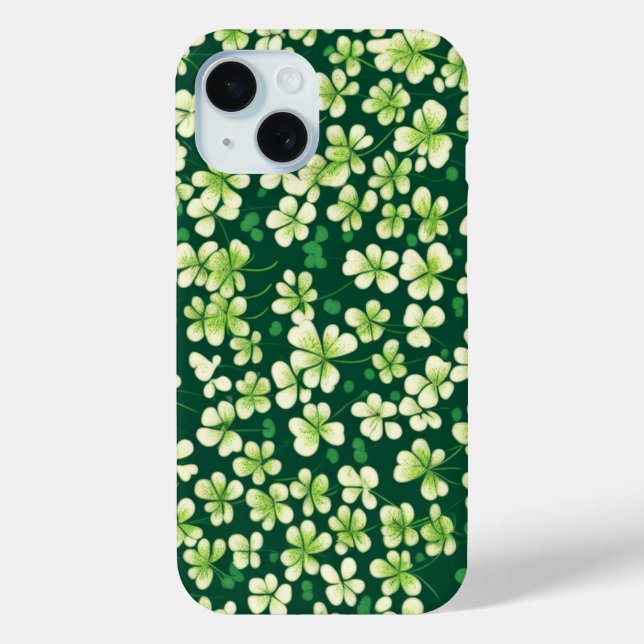 Emerald Shamrock Tapestry: Dark Green Delight Case-Mate iPhone Case (Back)