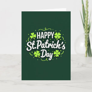 Emerald Shamrocks Texture Card