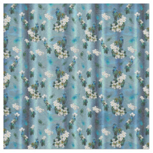 Emerald Silk Peacock Feathers Running Print Fabric