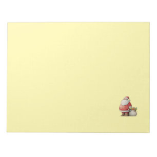 Emerald Smiple Cute Santa Notepad