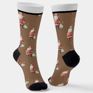 Emerald Smiple Cute Santa Socks