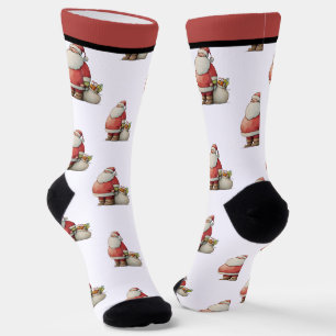 Emerald Smiple Cute Santa Socks