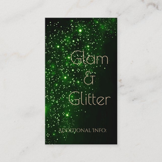 Emerald Sparkle Business Card 2 (Front)