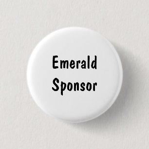 Emerald Sponsor 3 Cm Round Badge