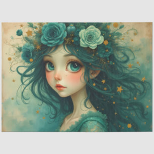 Emerald Starlight Christmas – Whimsical Fantasy Tissue Paper