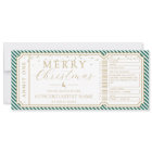 Emerald Stripe Concert Ticket Gift Voucher Card