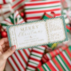 Emerald Stripe Concert Ticket Gift Voucher Card