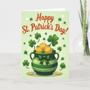 Emerald Striped Pot O Gold Card