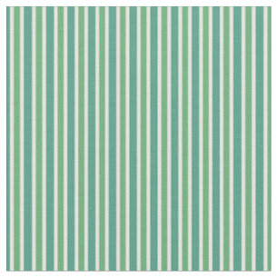 Emerald & Teal Green Multi-Tone Vertical Stripes Fabric