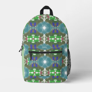 Emerald Tide Kaleidoscope Printed Backpack
