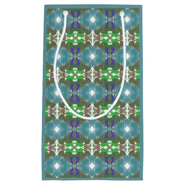 Emerald Tide Kaleidoscope Small Gift Bag (Front)
