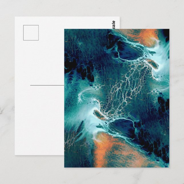 Emerald Tides in Motion Postcard (Front/Back)