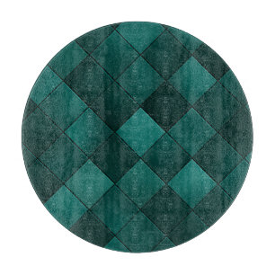 Emerald Tile Pattern – Modern Luxury Cutting Board