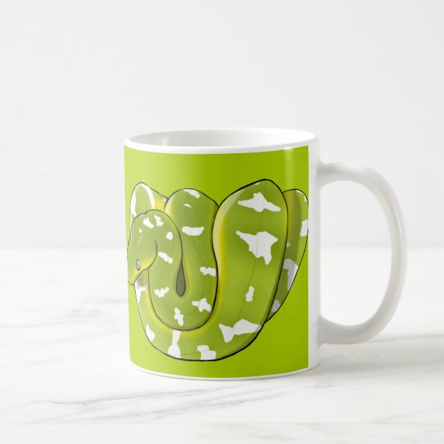 Emerald Tree Boa (updated) Green Mug (Right)