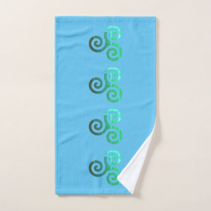 Emerald Triskele Ancient Celtic Symbol Hand Towel