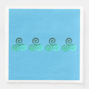 Emerald Triskele Ancient Celtic Symbol Napkin