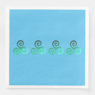 Emerald Triskele Ancient Celtic Symbol Napkin
