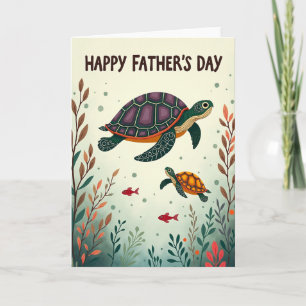 Emerald Turtle Fathers Day Card
