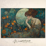 Emerald Twilight: Art Nouveau Lady & Floral Mosaic Jigsaw Puzzle<br><div class="desc">Step into a world of mystique with our 'Emerald Twilight' jigsaw puzzle, where the allure of Art Nouveau meets the vivid hues of an emerald night. This 500-piece puzzle, featuring a contemplative woman amidst a blooming floral mosaic, offers not only a challenging and satisfying assembly experience but also serves as...</div>