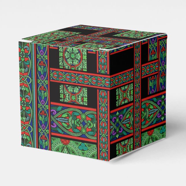Emerald Twilight Stained Glass Favour Box (Front Side)