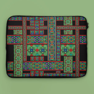 Emerald Twilight Stained Glass Laptop Sleeve