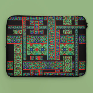 Emerald Twilight Stained Glass Laptop Sleeve