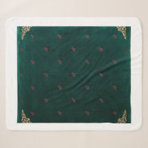 Emerald Velvet Throw Blanket