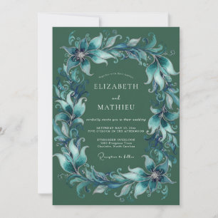 Emerald Verdant Arch Wedding Invitation