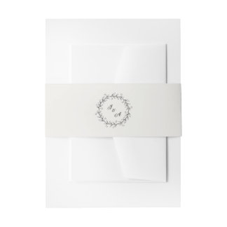Emerald Vine Wedding Invitation Belly Band