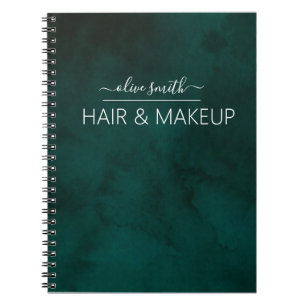Emerald Watercolor Business, Custom Company Logo Notebook