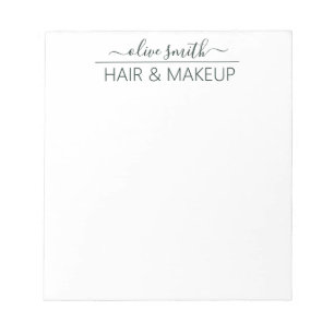 Emerald watercolor Monogram Name  Notepad