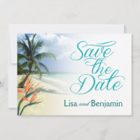 Emerald Waters Jamaican Beach Save the Date