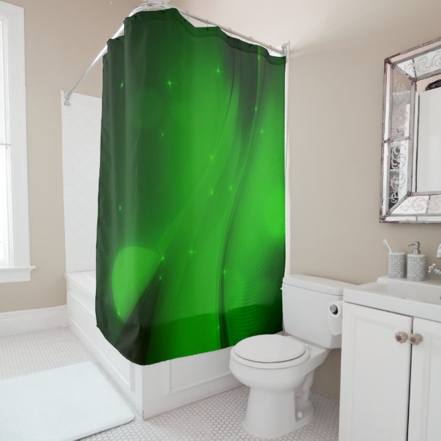 Emerald Wave Shower Curtain (In Situ)